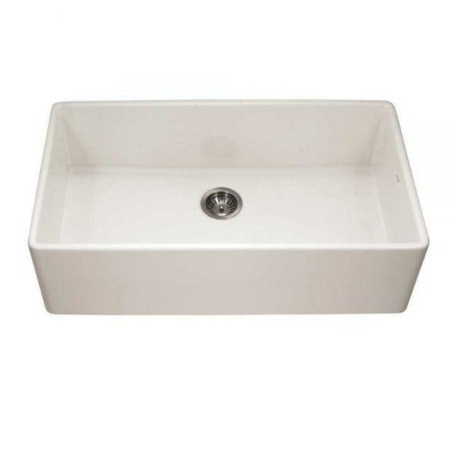 Houzer Platus Series 36" Fireclay Undermount Single Bowl Kitchen Sink, PTG-3600 BQ - BISCUIT