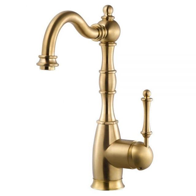 Houzer Regal Series Brushed Solid Brass Single Handle Kitchen Faucet - REGBA-160-BB