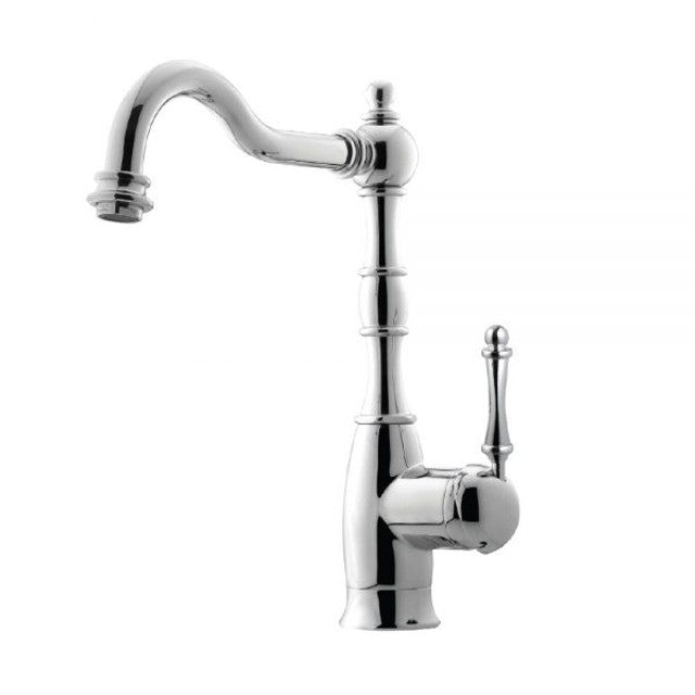 Houzer Regal Series Polished Chrome Solid Brass Single Handle Kitchen Faucet - REGBA-160-PC
