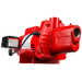 Red industrial pump on a white background