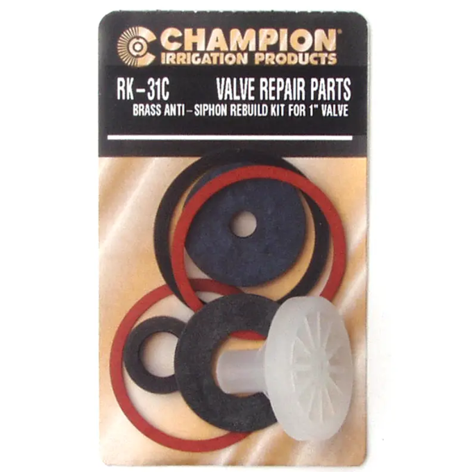 Champion Irrigation RK-31C 1-Inch 466 Series Full Rebuild Kit packaged washers gaskets and float