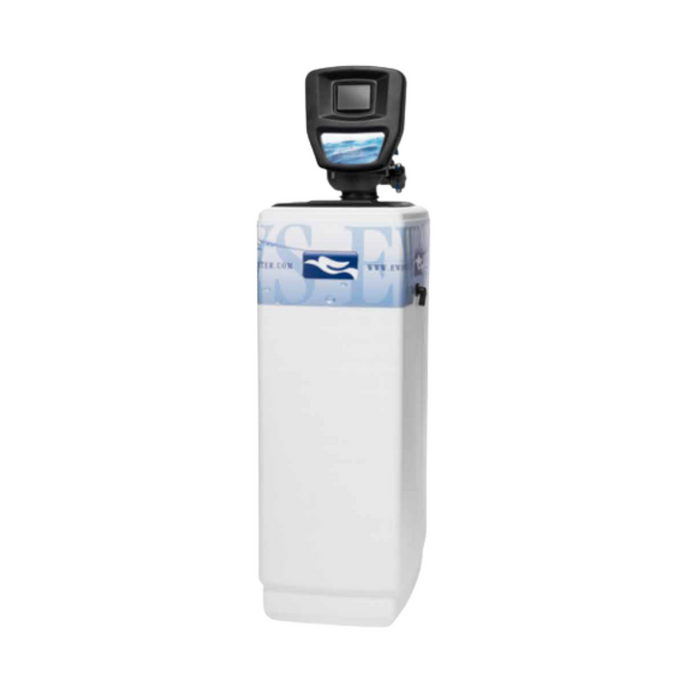 White water filter with a brand logo on a white background