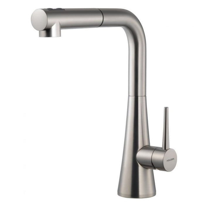 Houzer Soma Series Brushed Nickel Single Handle Pull-Out Kitchen Faucet - SOMPO-665-BN