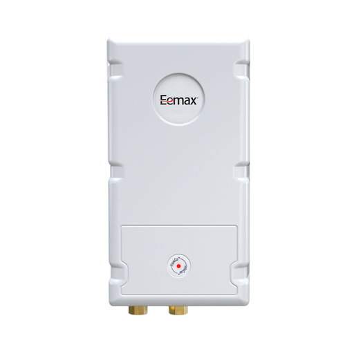 Tankless White water heater on white background