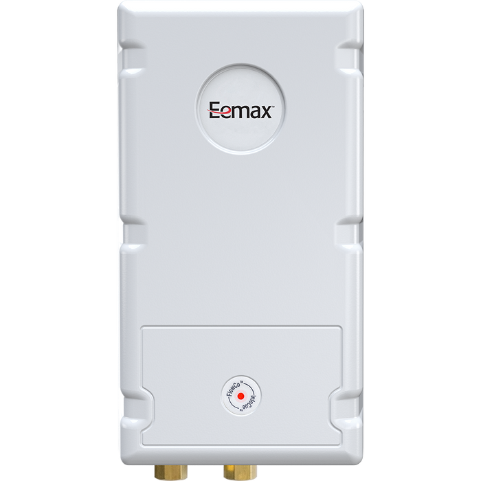White electronic device with 'Eemax' branding on a white background
