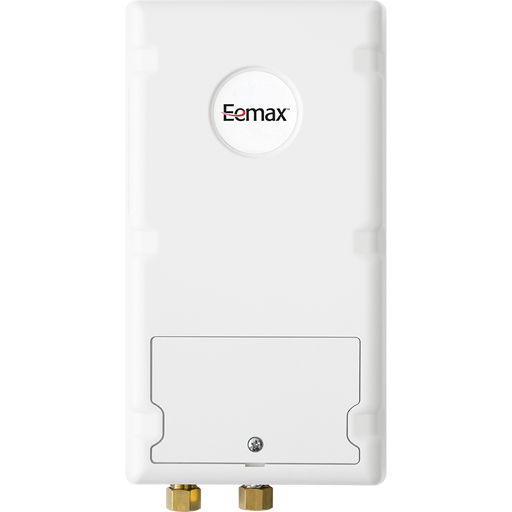 White electronic device with 'Eemax' branding on a white background
