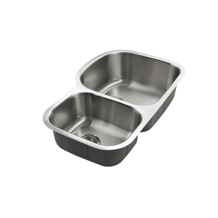 Houzer Eston Series 32" Stainless Steel Undermount 30/70 Double Bowl Kitchen Sink