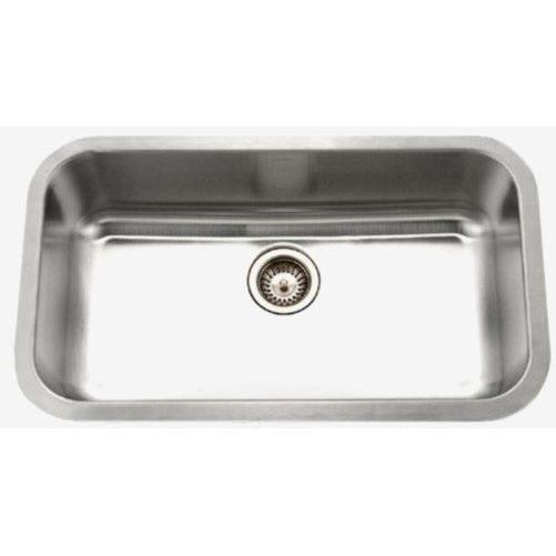 Houzer Eston Series 32" Stainless Steel Undermount Single Bowl Kitchen Sink includes Basket Strainer