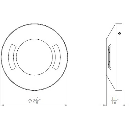 2? Surface Mount Round Bi-Directional line drawing
