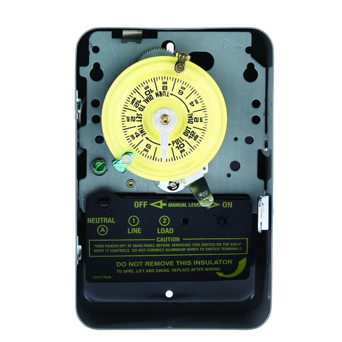 SCRATCH AND DENT Intermatic T101 24-Hour Mechanical Time Switch, 120 VAC, Indoor Metal Enclosure