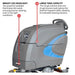 Tomahawk Power TAS850e 20-inch walk-behind scrubber equipment view