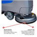Tomahawk Power TAS850e walk-behind floor scrubber product and feature view