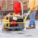 Tomahawk Power TFS10H walk-behind concrete saw showing Honda engine and cutting base