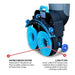 Tomahawk Power TMOP18e electric floor scrubber component and brush area detail