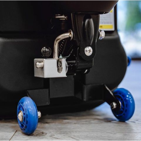 Tomahawk Power TMOP18e mini floor scrubber product and accessory view