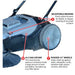 Tomahawk Power TOS38 surface sweeper detail for sidewalks, shops, and warehouses