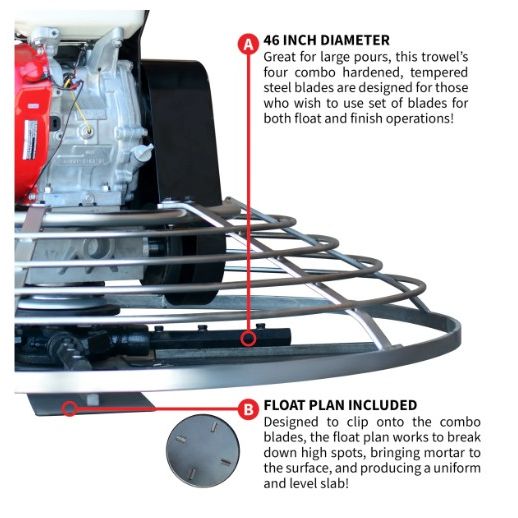 Tomahawk Power TPT46H-270 Honda powered concrete finishing equipment view