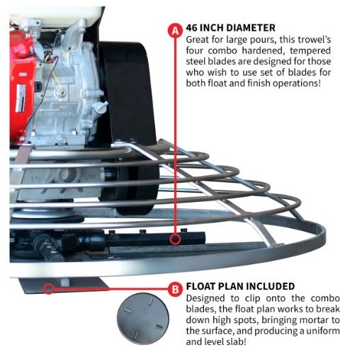 Tomahawk Power TPT46H-390 13 HP Honda concrete finishing equipment view