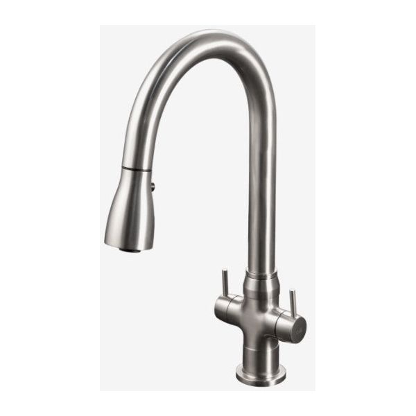 Houzer Dual Handle pull Down Kitchen Faucet TRNPD-3000-BN