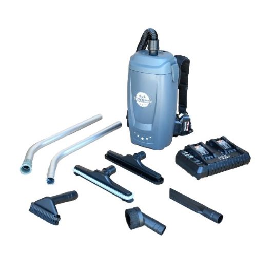 Tomahawk Power TVAC6MAX battery powered backpack vacuum with 6-quart capacity