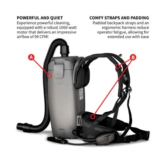 Tomahawk Power TVAC6PLUS electric vacuum component and hose detail