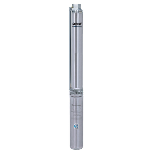 Submersible pump with 'Series V' branding on a white background