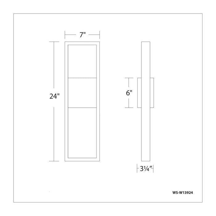 WAC Lighting - WS-W13924-BK - Archetype Outdoor Wall Sconce 3000K Black