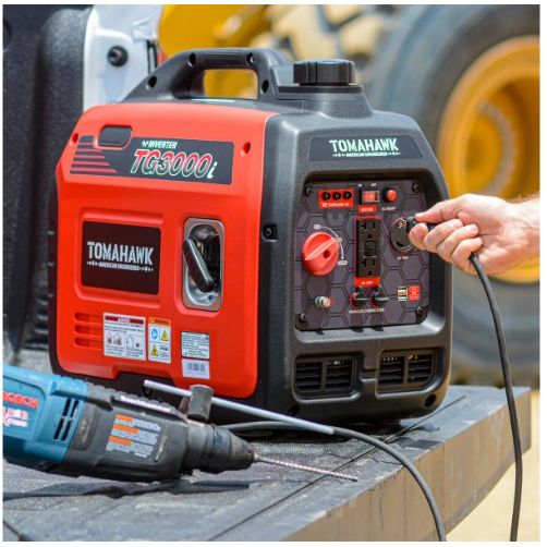 Tomahawk Power TG3000i portable inverter generator with 3300-watt gas-powered output