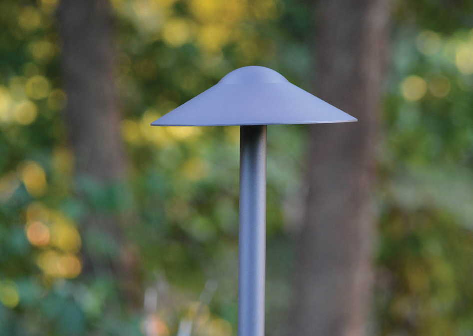Lumien A5A2-4W Luz de camino de aluminio bronce, sombrero de burbuja, 4 vatios