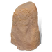 A natural tan stone or rock sculpture with a rough, textured surface, shown on a plain white background.
