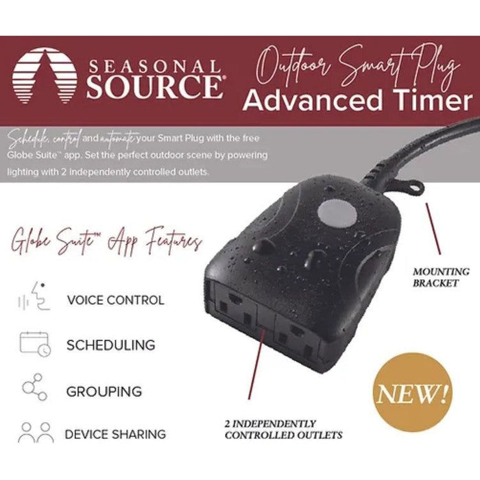 Seasonal Source - TIME-700 - Outdoor WIFI Timer with 2 outlets