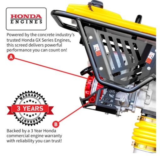 Tomahawk Power JX60H Honda GX100 rammer equipment view with handle and foot