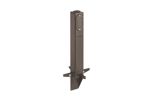Arlington GPLN19BR bronze Gard-N-Post with threaded fixture opening, access cover and built-in stabilizers