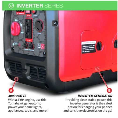 Tomahawk Power TG3000i portable generator accessory or control view