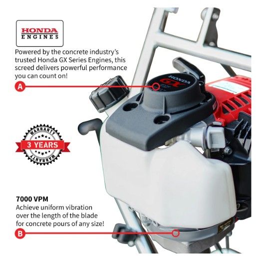 Tomahawk Power TVSA-H concrete power screed engine product detail without blade