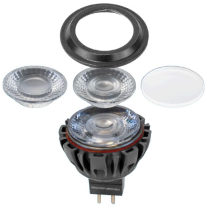 Brilliance Swaptics MR16 5 Watt 2700K with interchangeable 15/30/60/120 degree optics - MR16-5-2700-6