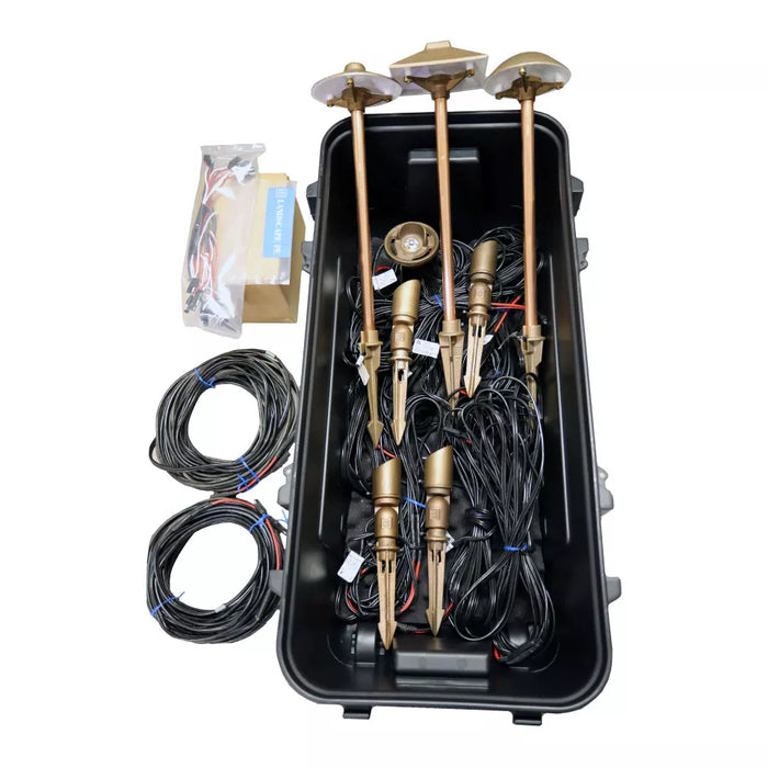 Cast Lighting Source IR Spot & Wash, Ground & Craftsman Path Lights Demo Kit, with QC,Wire,Trans and IR Parts Kit - CAST Lighting CCLEDDK2