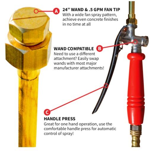 Tomahawk Power TCS6.5 backpack concrete finishing sprayer product and feature view