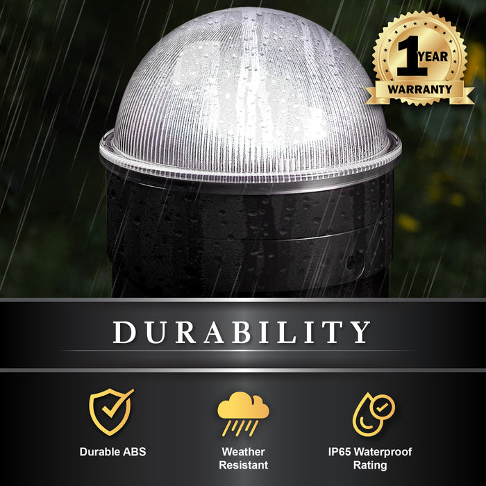 Classy Caps Black Chainlink Summit Solar Post Cap CH2233B