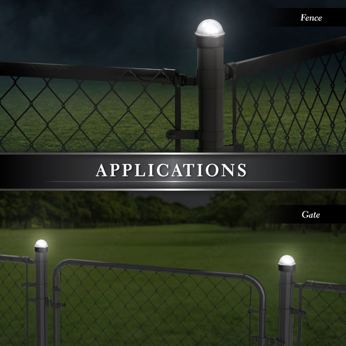 Classy Caps Silver Chainlink Summit Solar Post Cap CH2233S