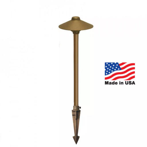 Cast Lighting Craftsman Drop-In CHINA HAT Path/ Area Light All Bronze Bi-pin LED Copper Pipe Stem - CAST Lighting CCPLCHBL