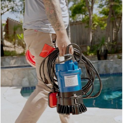 Tomahawk Power TDP400 submersible pump for dewatering basements, pools, and irrigation