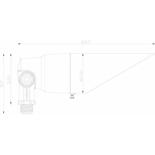 Lumien Brass Down Light, 10 Watts,   Dimmable (WW - 2700-5700K), 10-15V, 480 Lumens, w/  15 Degree, 40 Degree, 60 Degree Beam Spread Lens