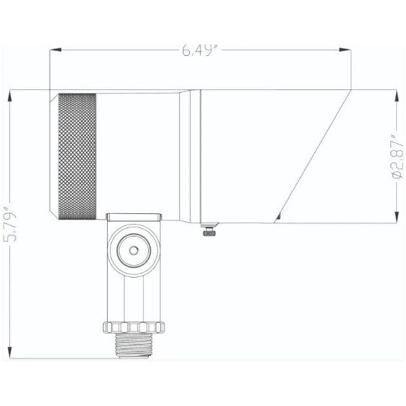 Lumien Black Aluminum Spot Light, 12 Watts,   Dimmable (RGBWW - 2700-5700K), 10-15V, 595 Lumens, w/  40 Degree Beam Spread Lens & Hex Louver