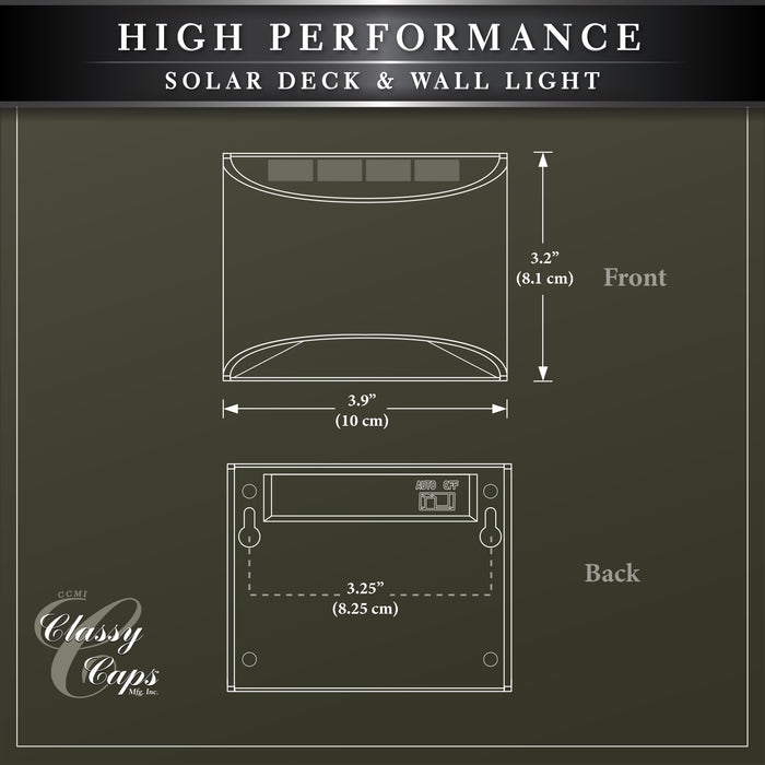 Classy Caps Black Deck & Wall Light DLS900B