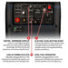 Tomahawk Power TWG145A super quiet welder generator showing controls and exterior details