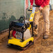Tomahawk Power TPC175H hydraulic plate compactor showing Honda engine and heavy-duty base plate