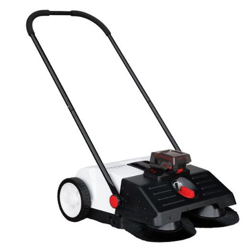 Tomahawk Power eTOS22 22-inch battery powered push sweeper with electric drive and dust suppression