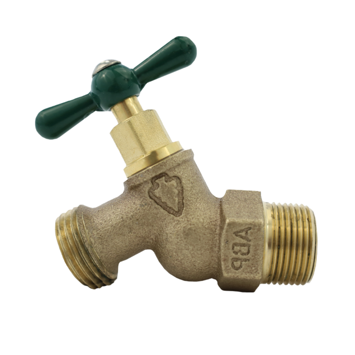 Arrowhead Brass 351LF Lead-Free No-Kink Hose Bib - 3/4" MIP x 3/4" MHT