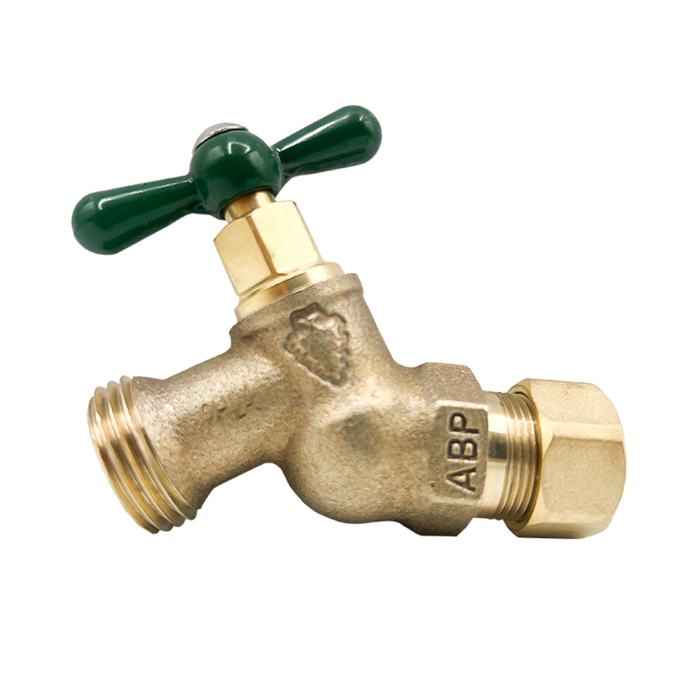 Arrowhead Brass 254CCLF Lead-Free No-Kink Hose Bib - 1/2" Compression x 3/4" MHT - 2 Pack